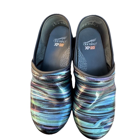Dansko Shoes - Dansko XP 2.0 Blue Marble Swirl Patent Leather Nursing Clogs EU 38 M US 7.5
